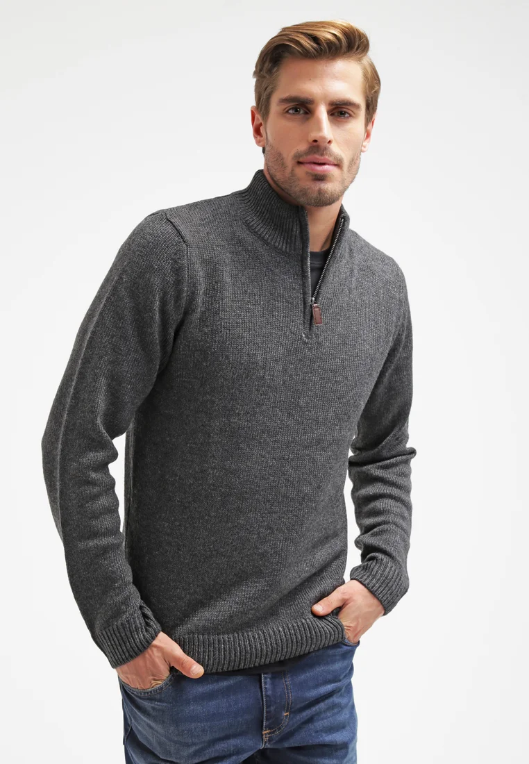 Strickpullover - dark grey melange