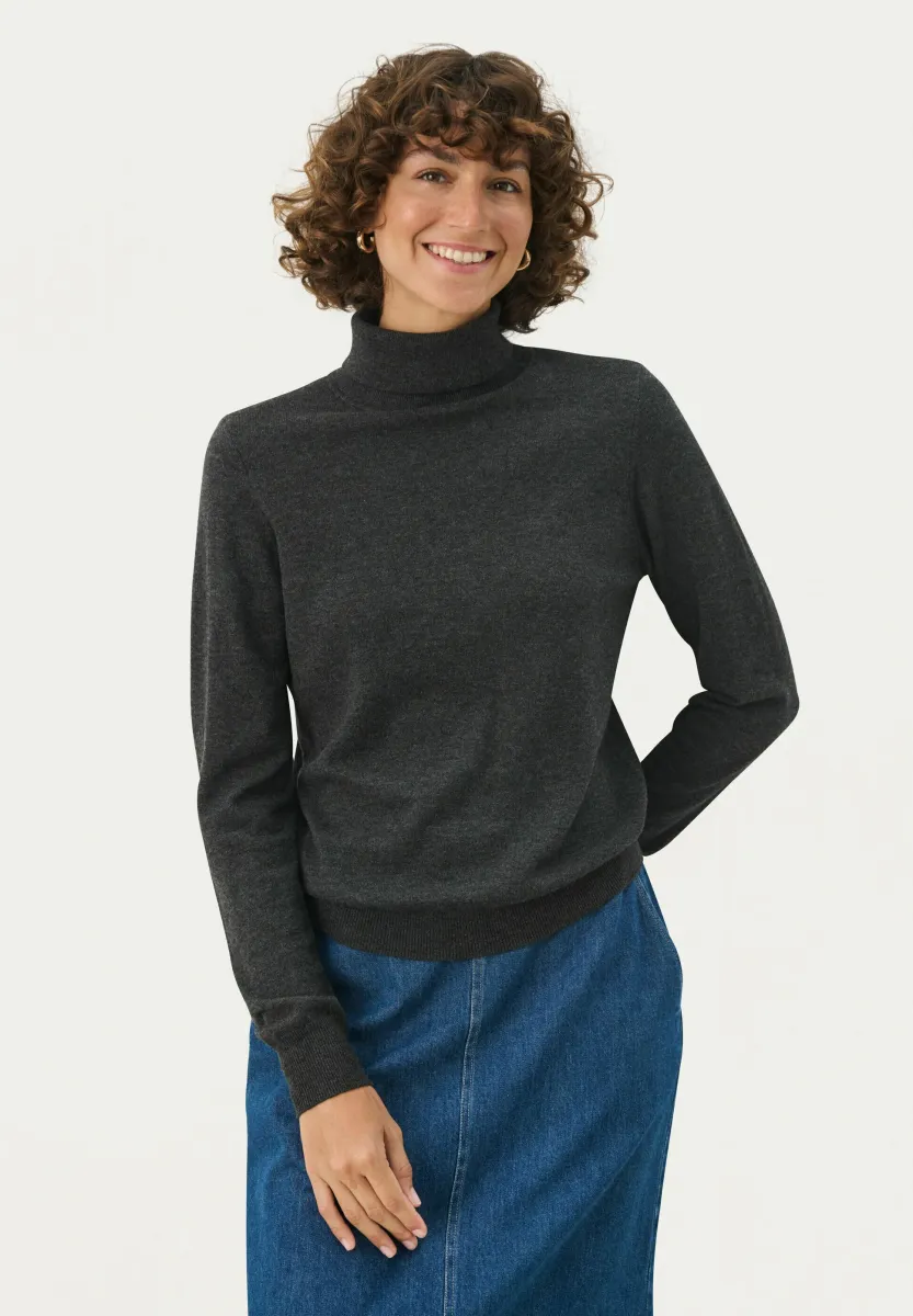 Strickpullover - dark grey melange