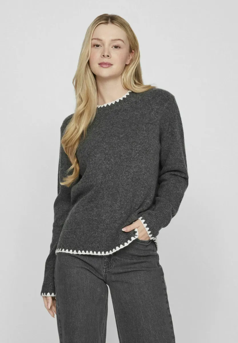 Strickpullover - dark grey melange