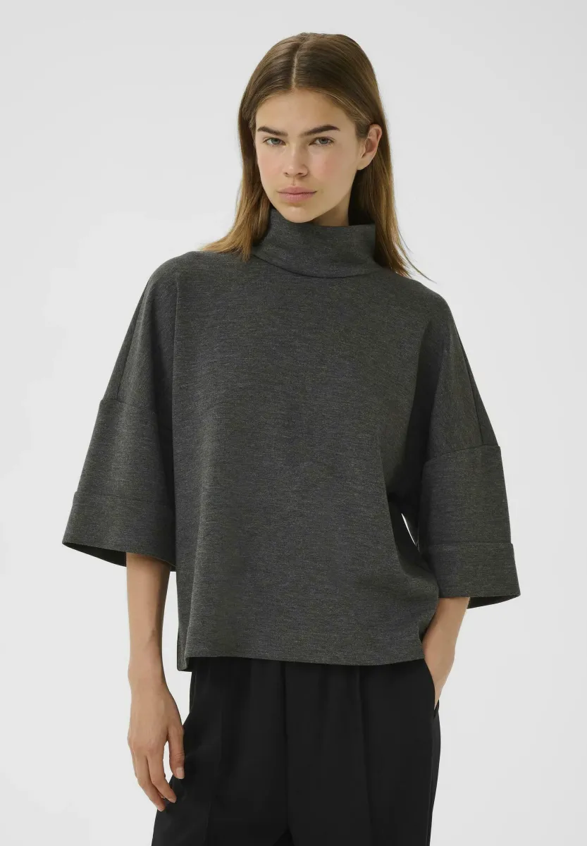 Strickpullover - dark grey melange
