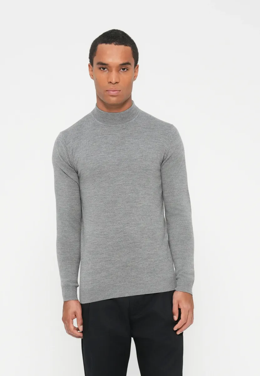 Strickpullover - dark grey melange