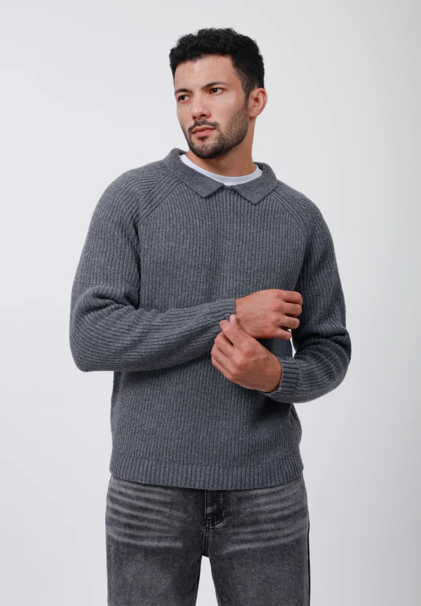 Strickpullover - dark grey