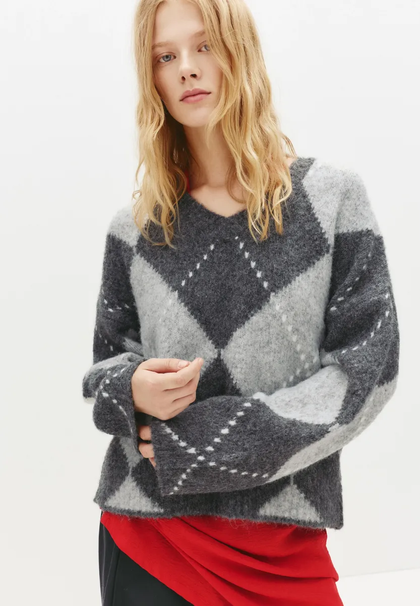 Strickpullover - dark grey