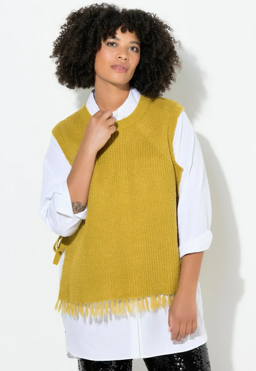 Strickpullover - dark mustard
