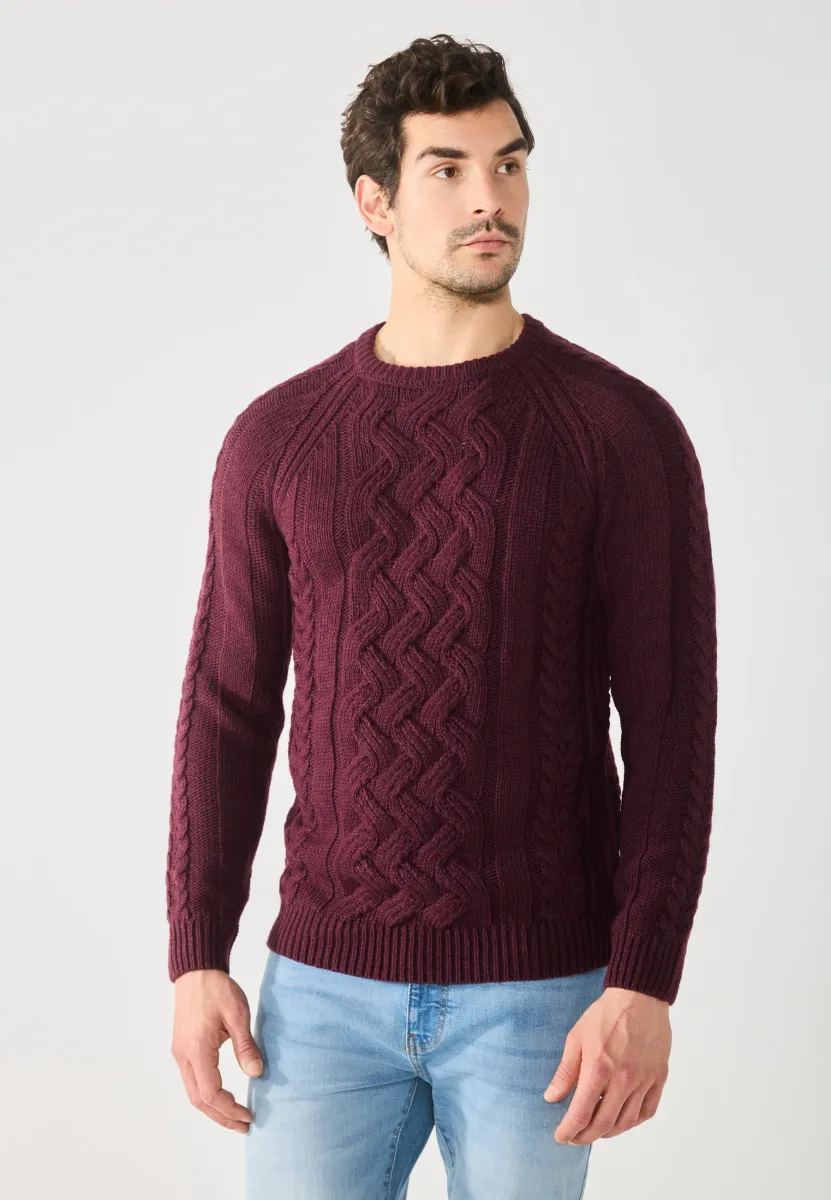 Strickpullover - dark red