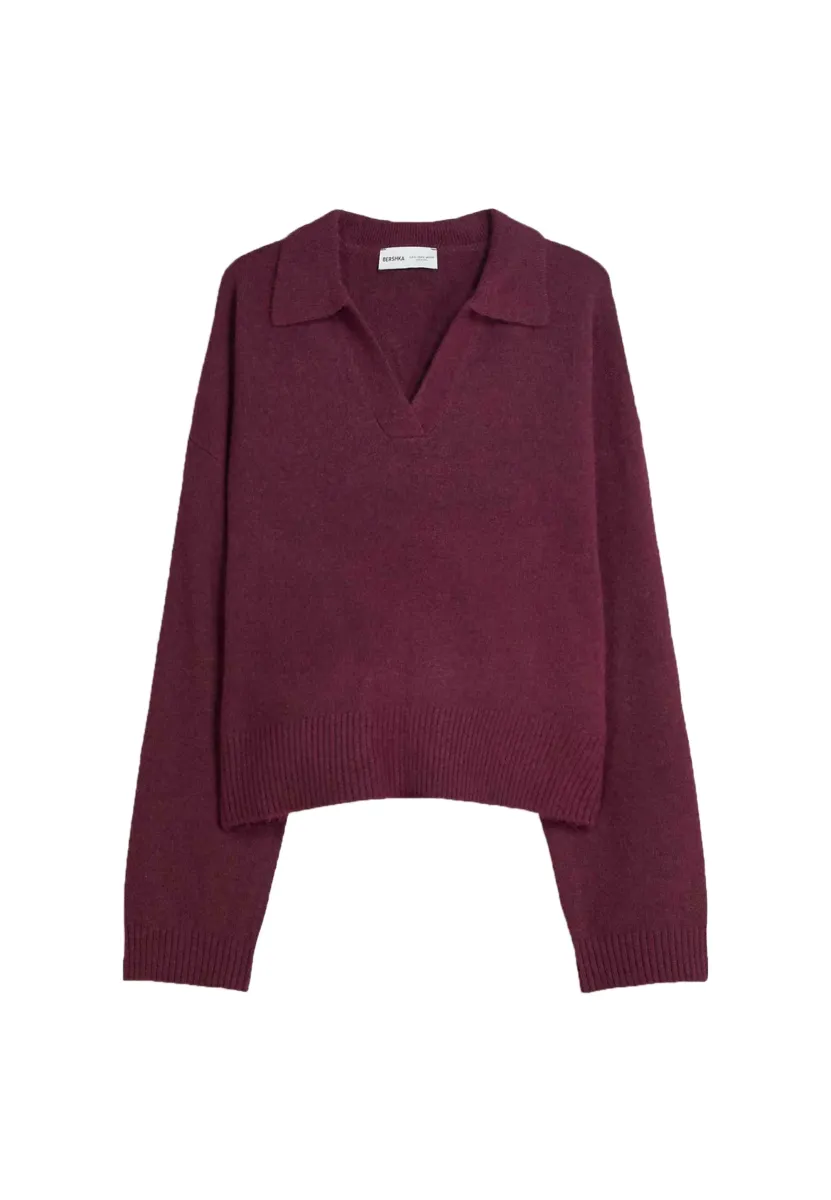 Strickpullover - dark red
