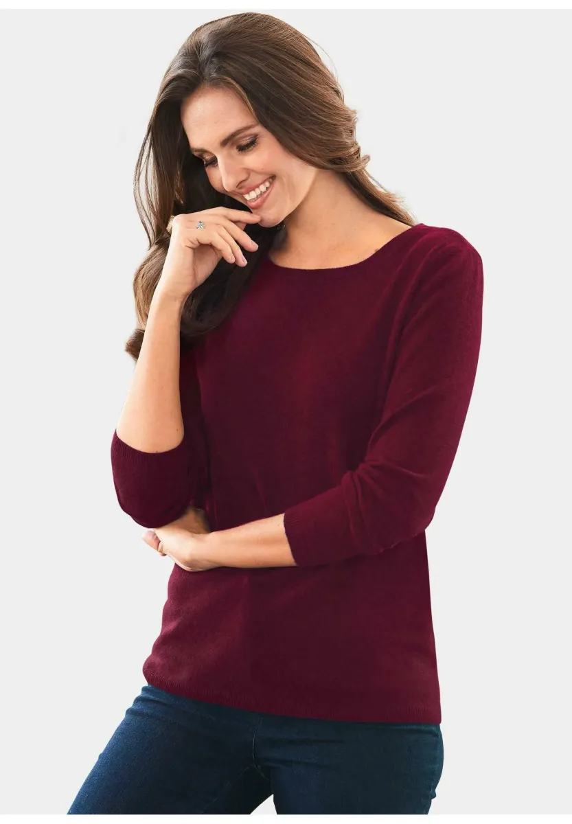 Strickpullover - dark red