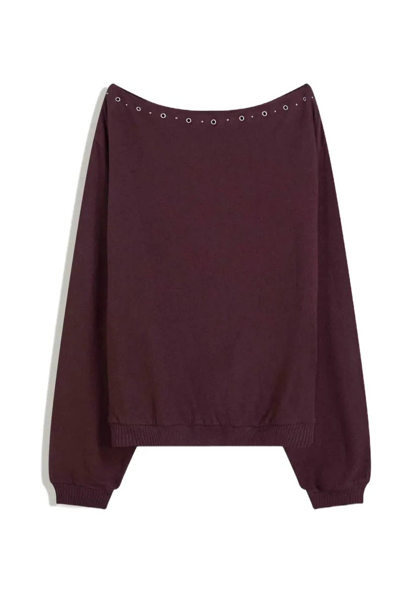 Strickpullover - dark red