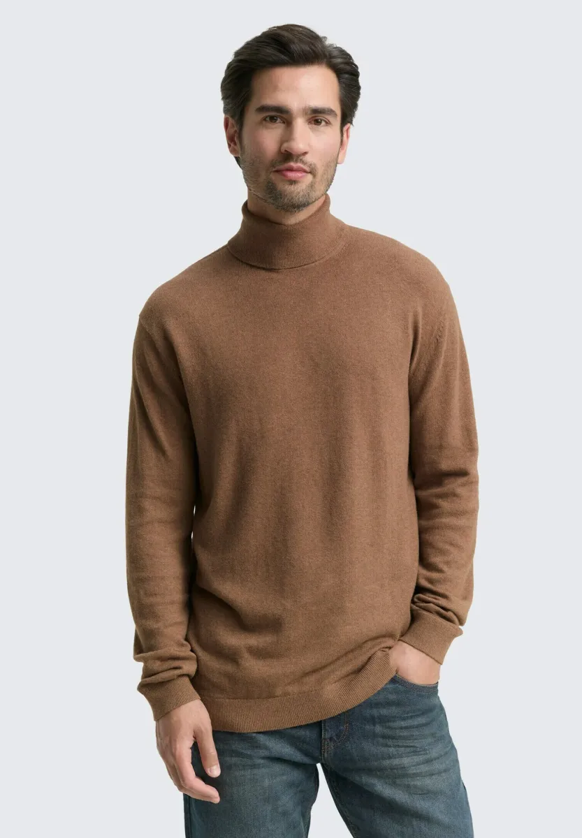 Strickpullover - dark taupe melange