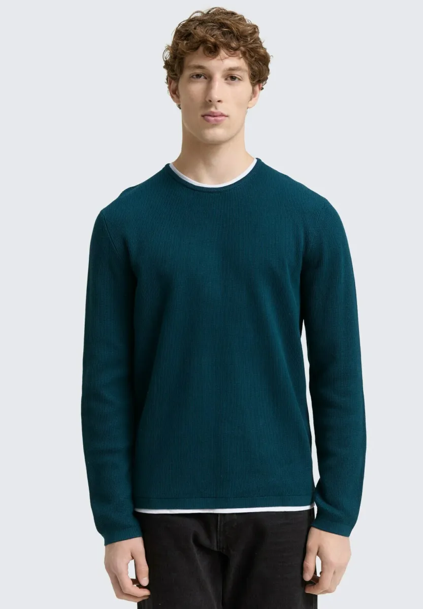 Strickpullover - deep pond green