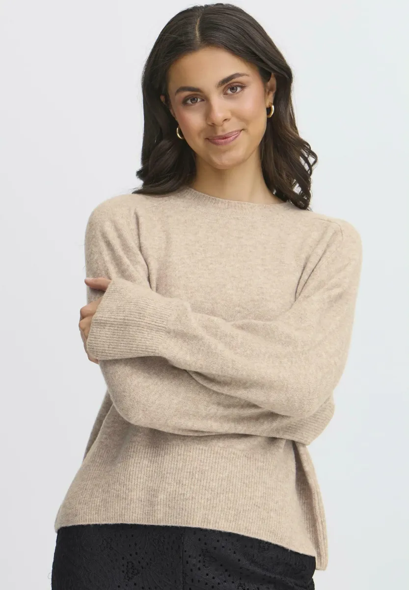 Strickpullover - desert taupe melange