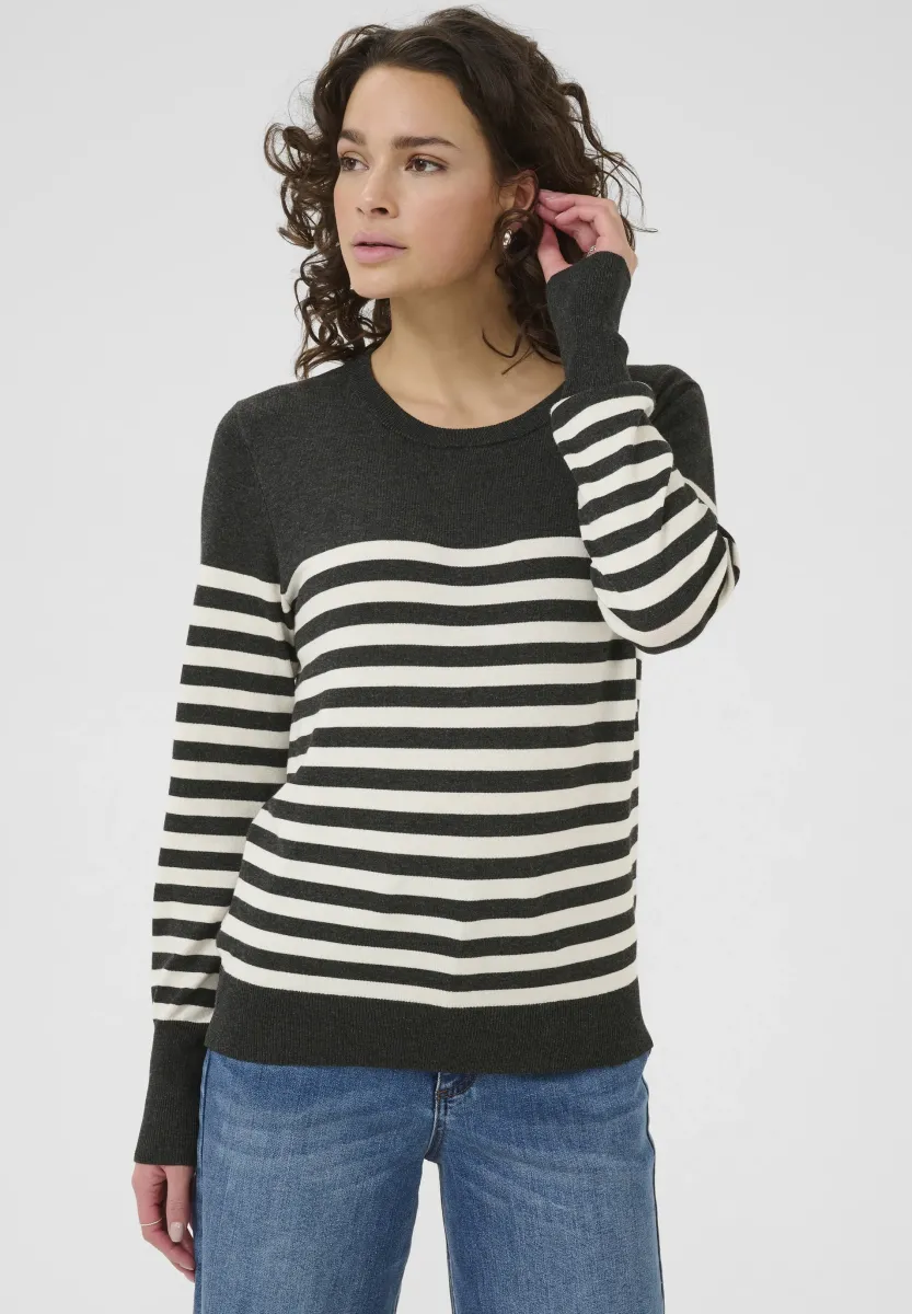 Strickpullover - dgm turtledove half stripe