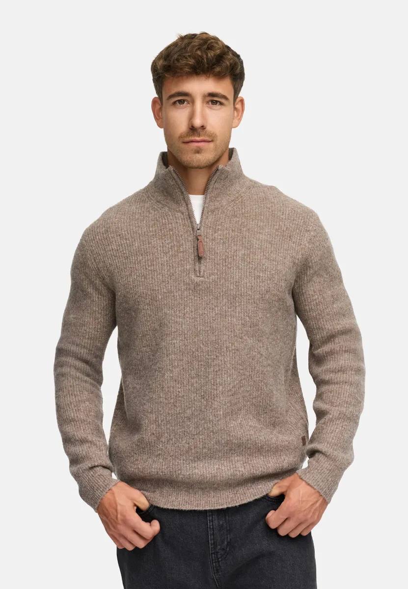 Strickpullover - dk brown mix