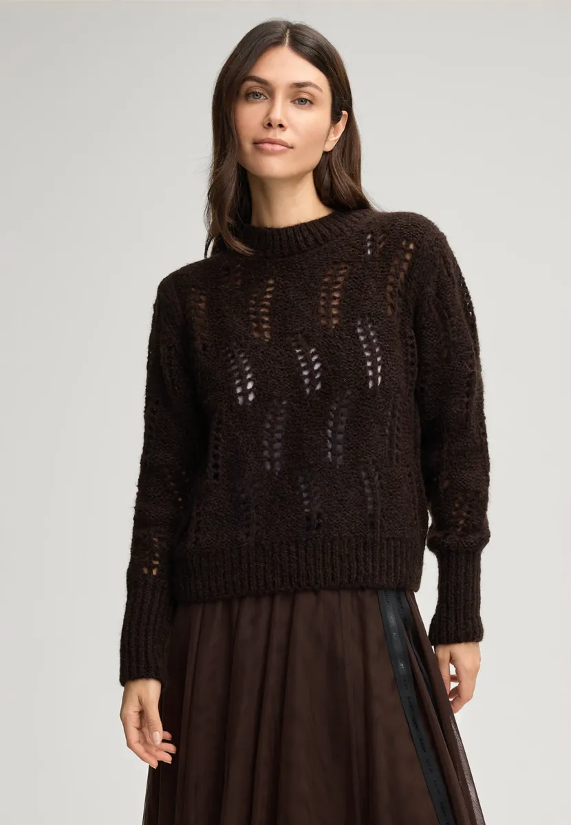 Strickpullover - dunkelbraun