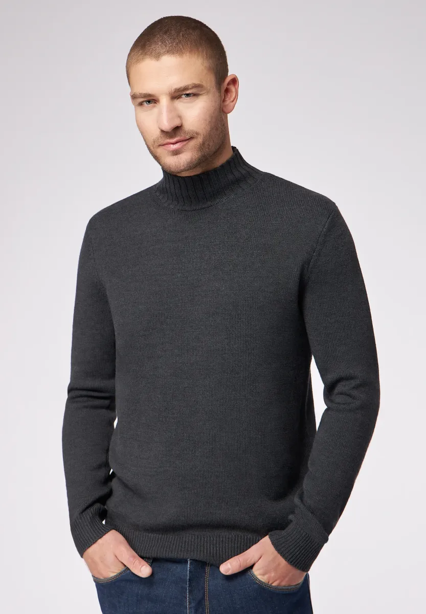 Strickpullover - dunkelgrau