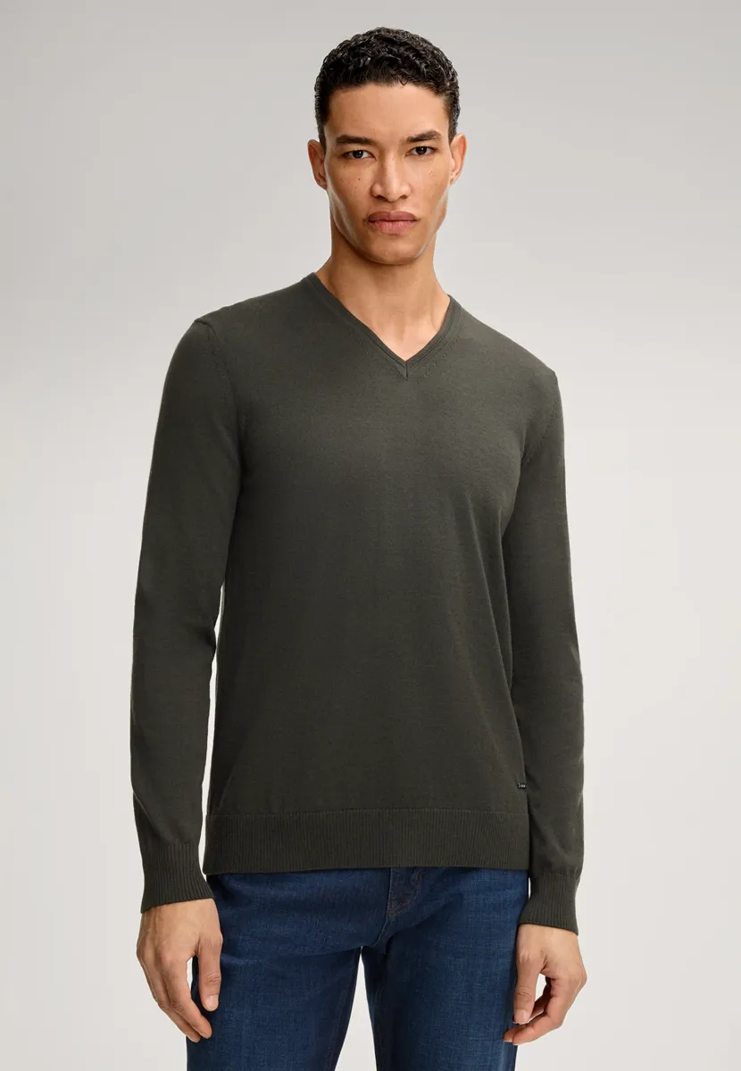 Strickpullover - dunkelgrün