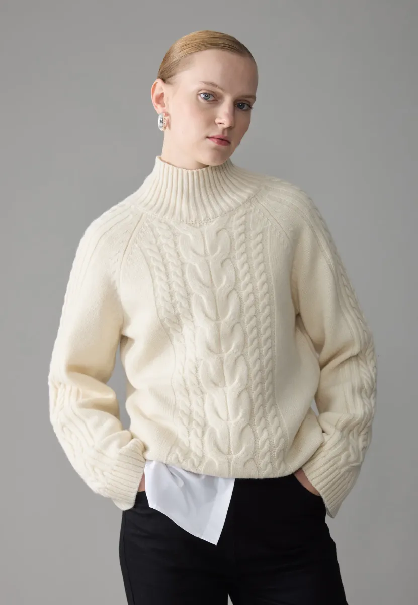 Strickpullover - egret