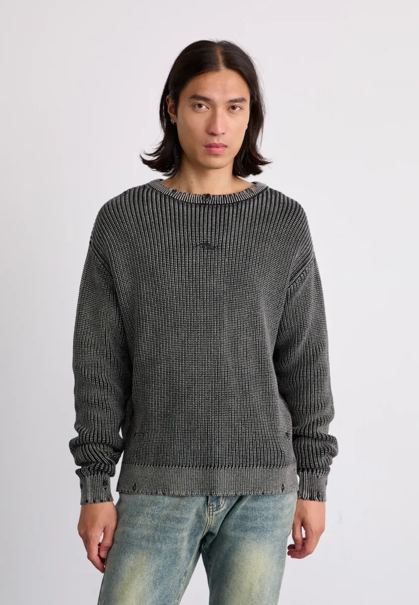 Strickpullover - faded black