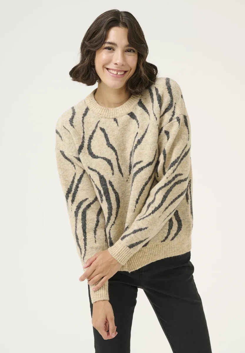 Strickpullover - feather gray mel dark grey mel