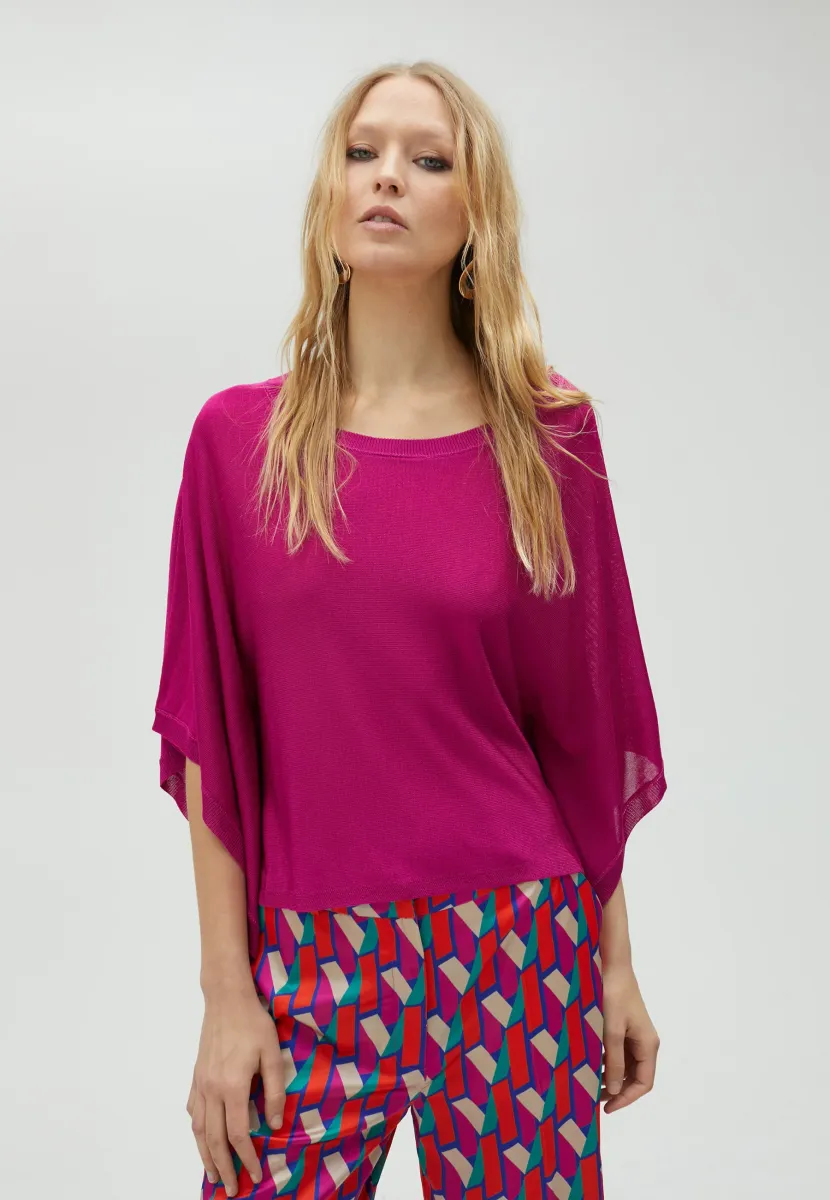 Strickpullover - fuchsia