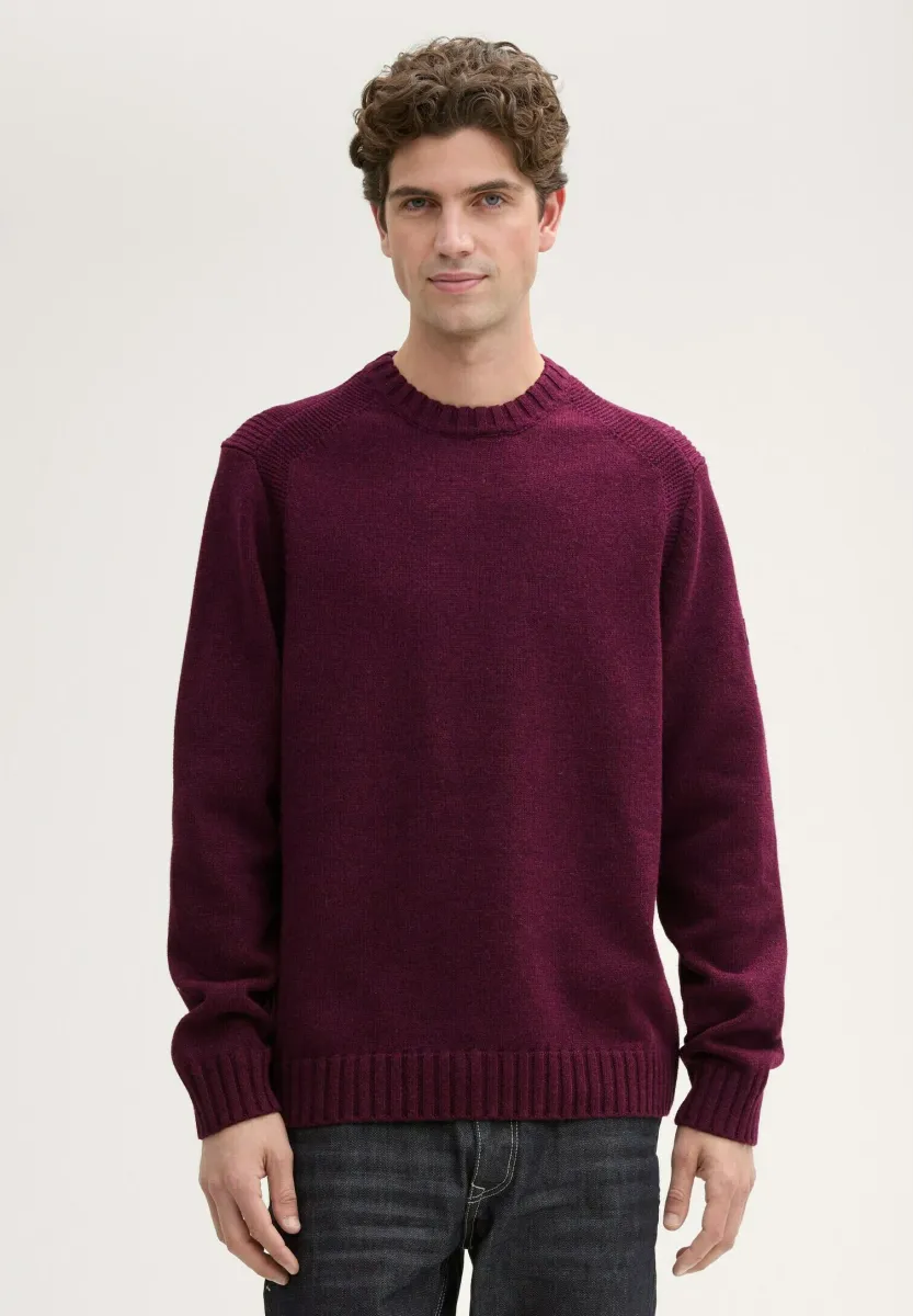Strickpullover - grape red melange