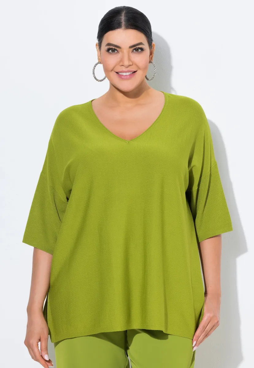 Strickpullover - grass green