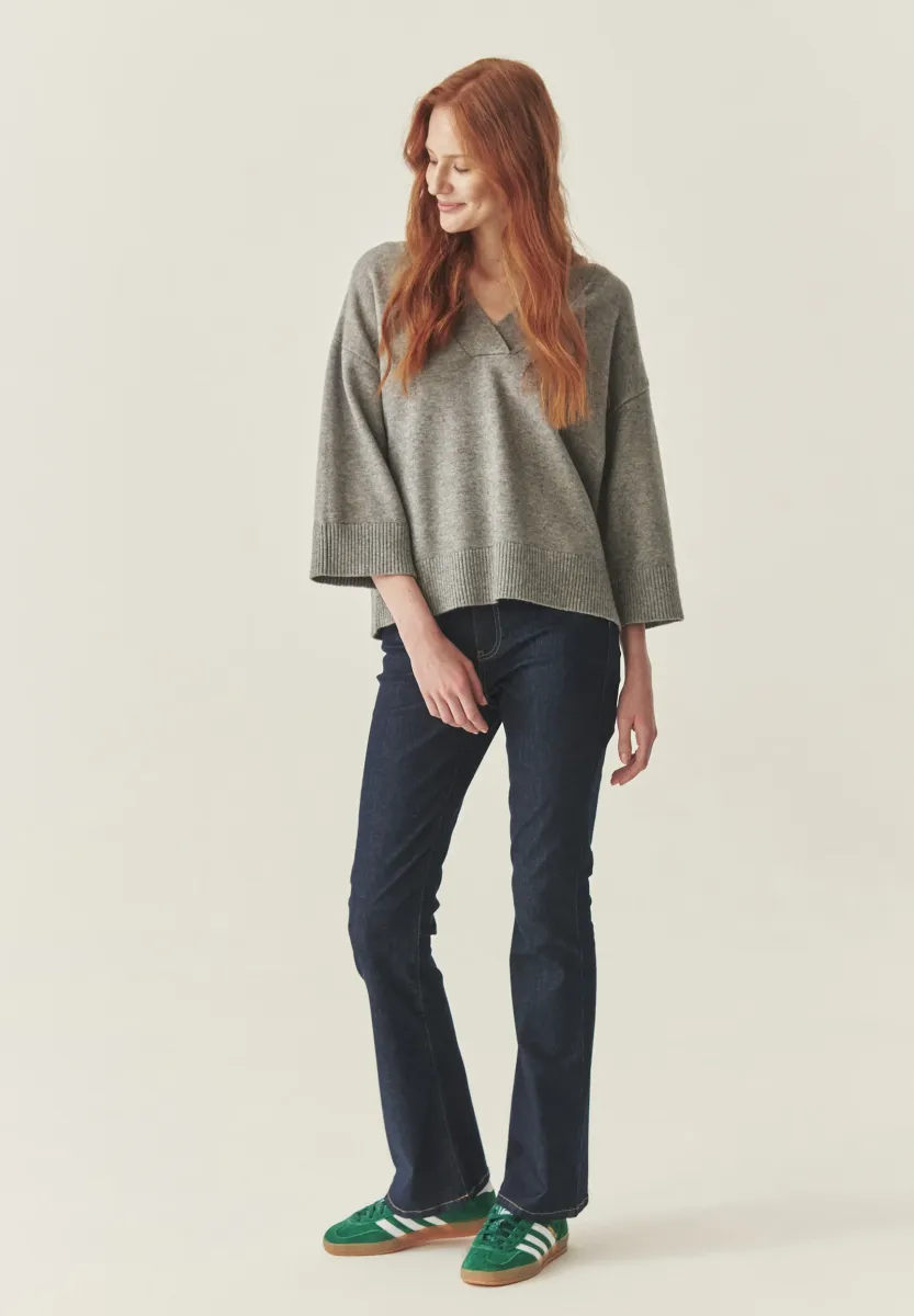 Strickpullover - gray melange