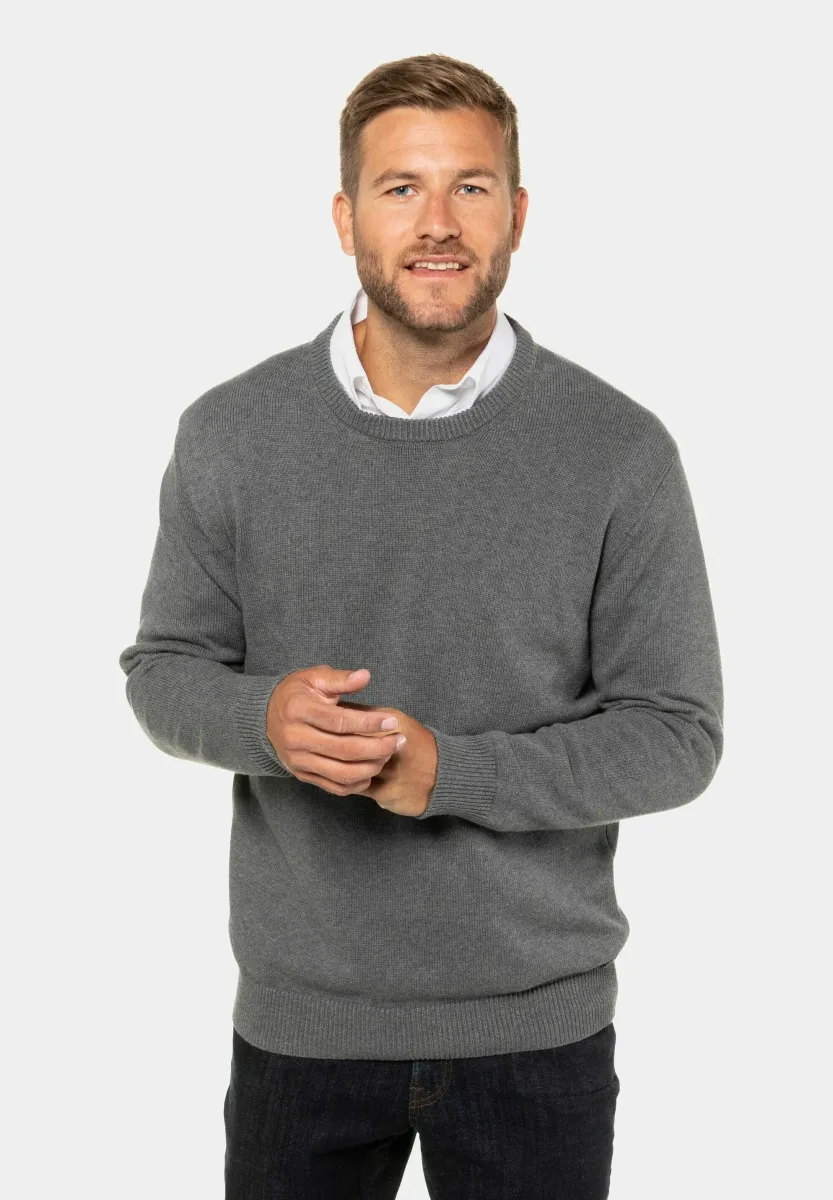 Strickpullover - gray-mottled