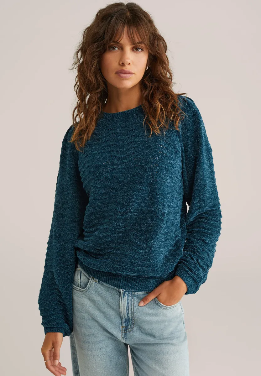 Strickpullover - green blue