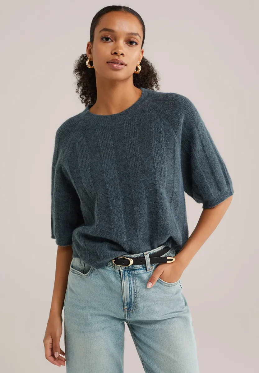 Strickpullover - green blue