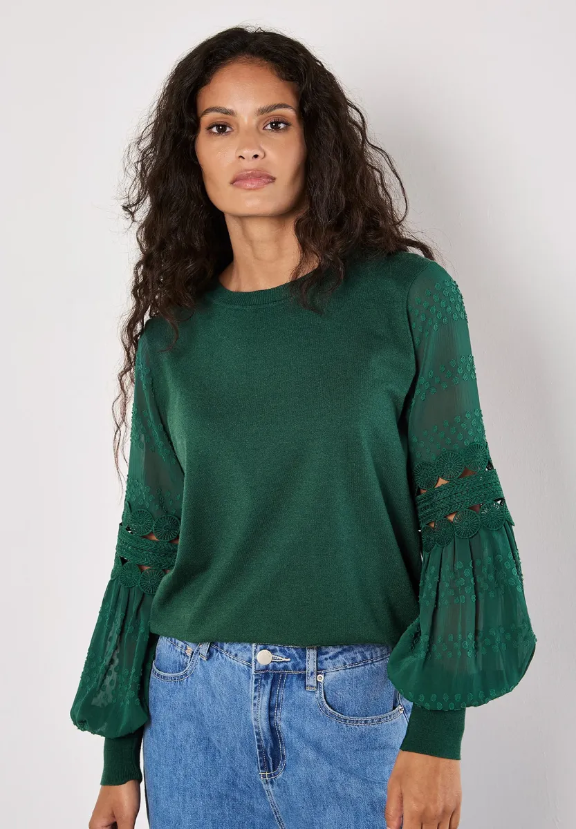 Strickpullover - green