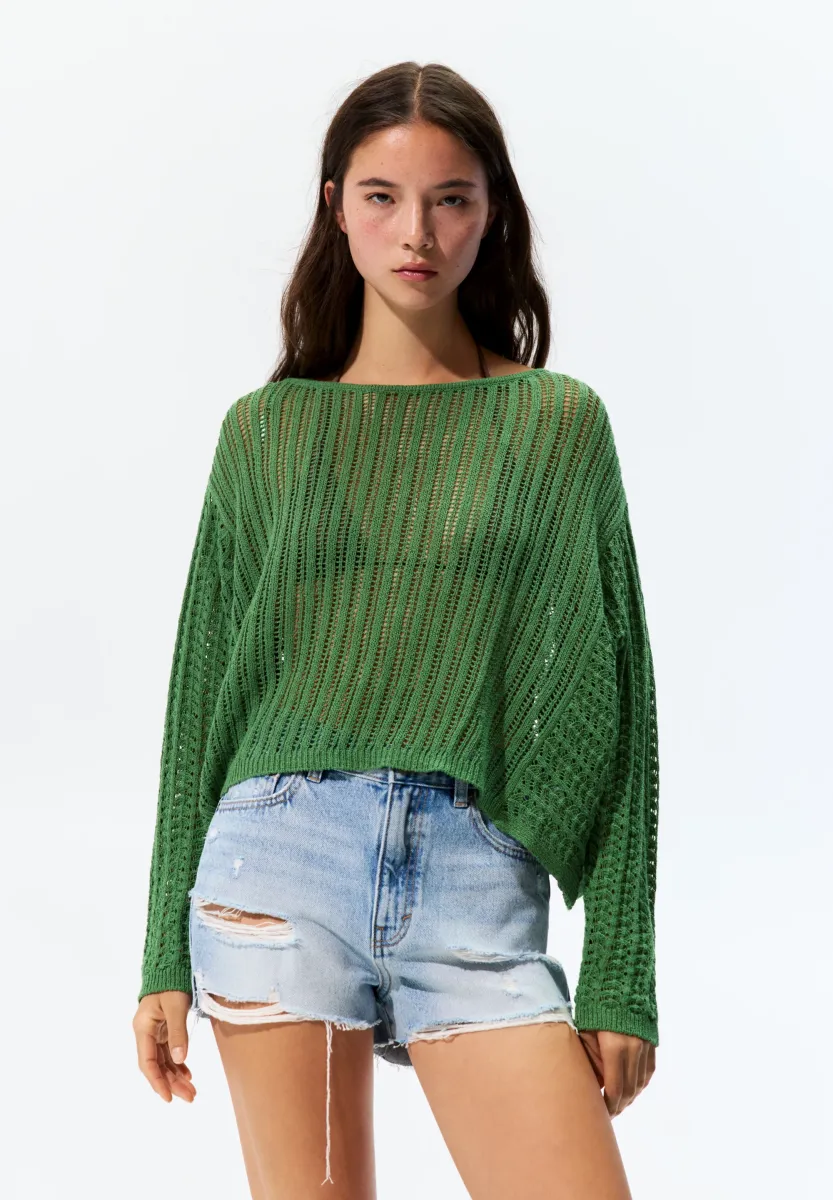 Strickpullover - green
