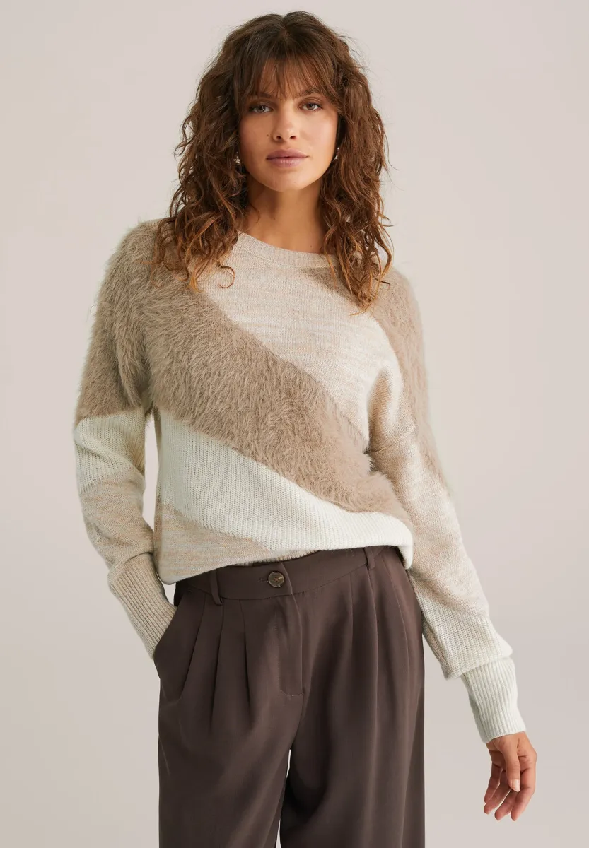 Strickpullover - greige