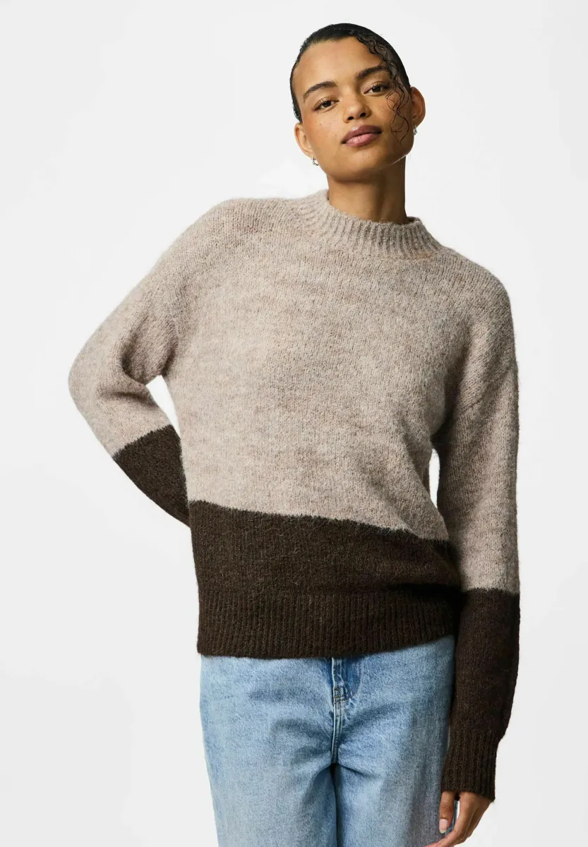 Strickpullover - greige