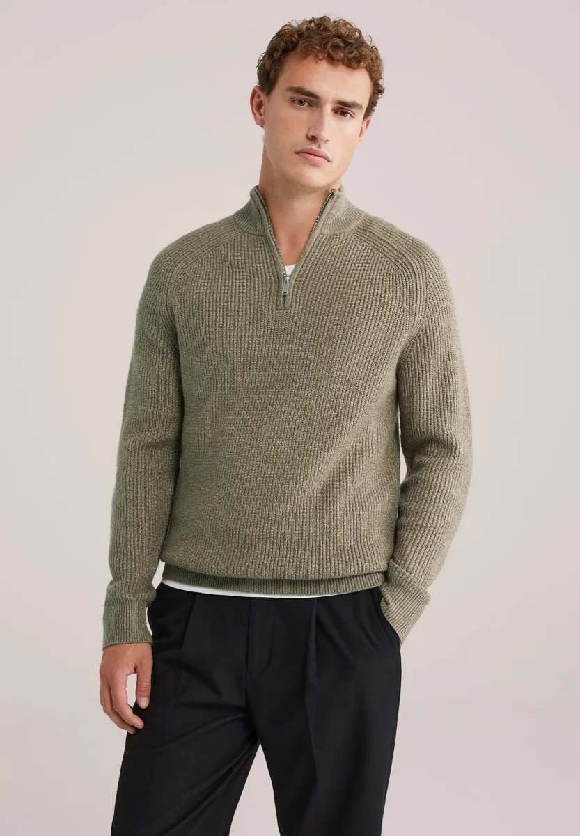Strickpullover - greige