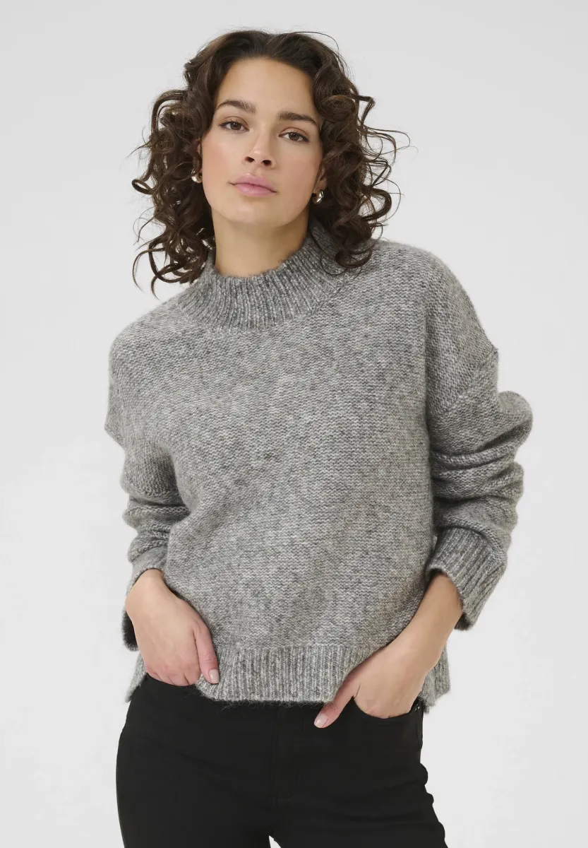 Strickpullover - grey melange