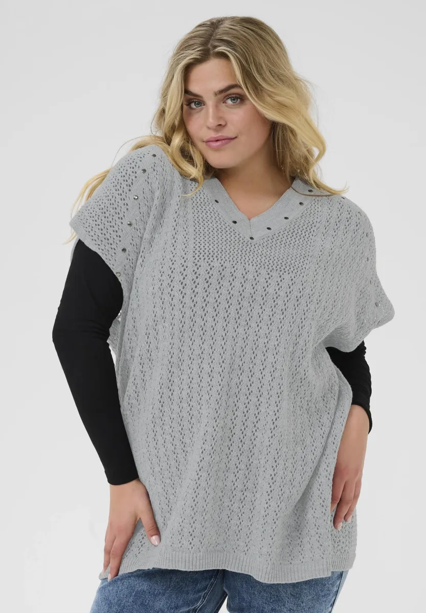 Strickpullover - grey melange
