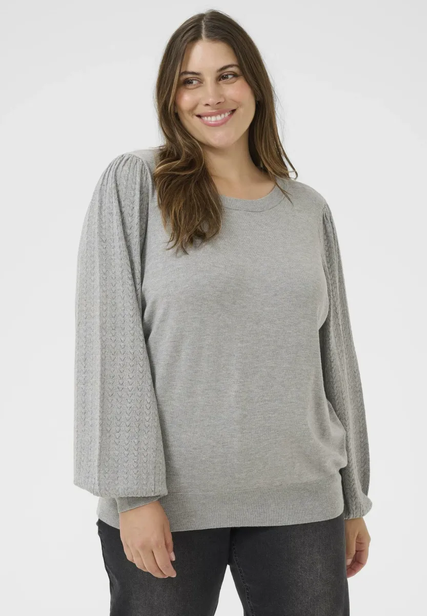 Strickpullover - grey melange