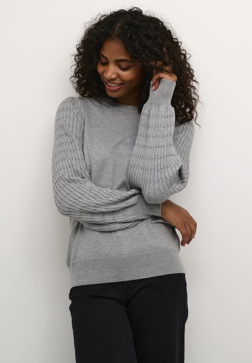 Strickpullover - grey melange
