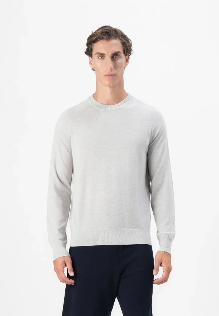 Strickpullover - gris chine clair