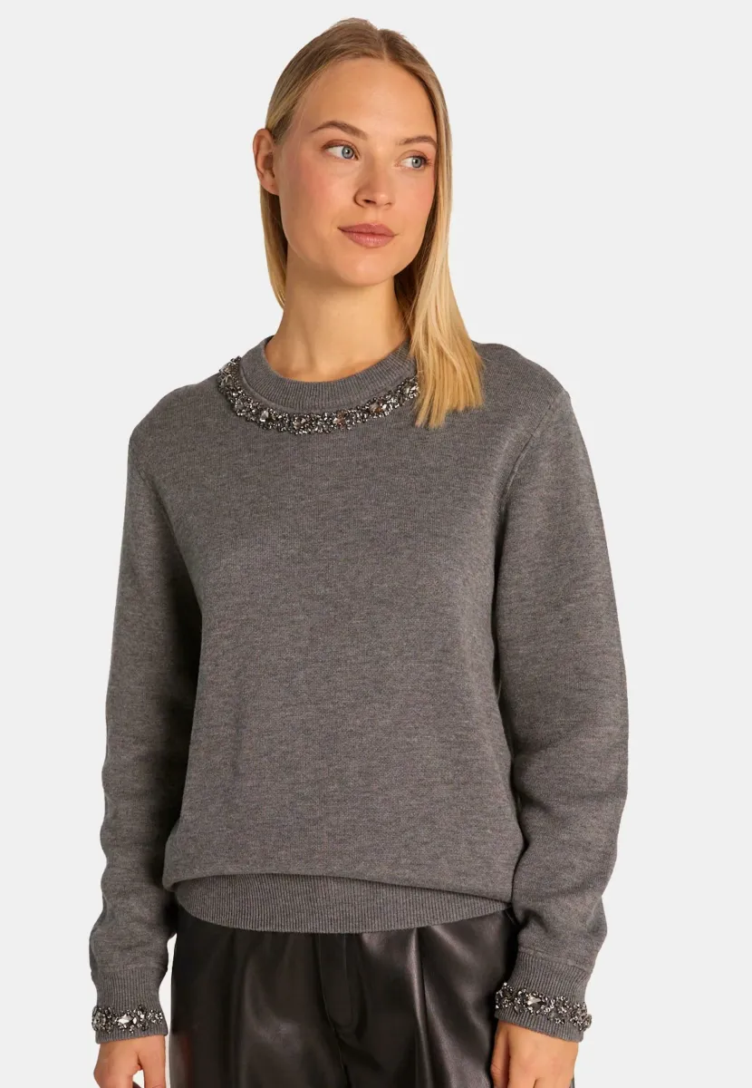 Strickpullover - gris