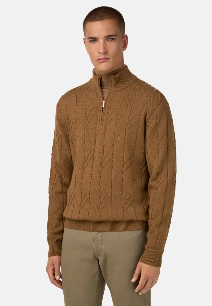 Strickpullover - hazelnut