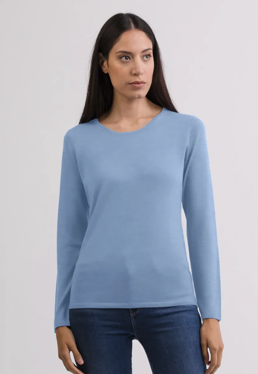 Strickpullover - hellblau