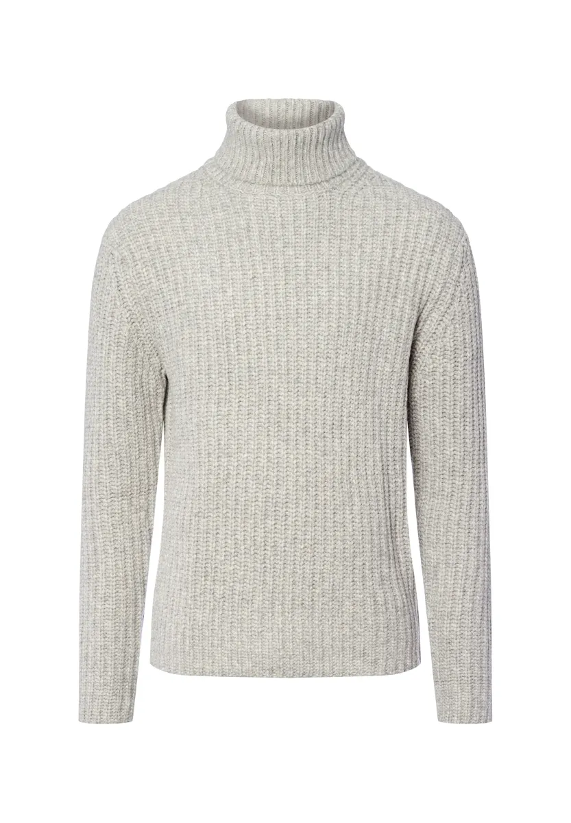 Strickpullover - hellgrau