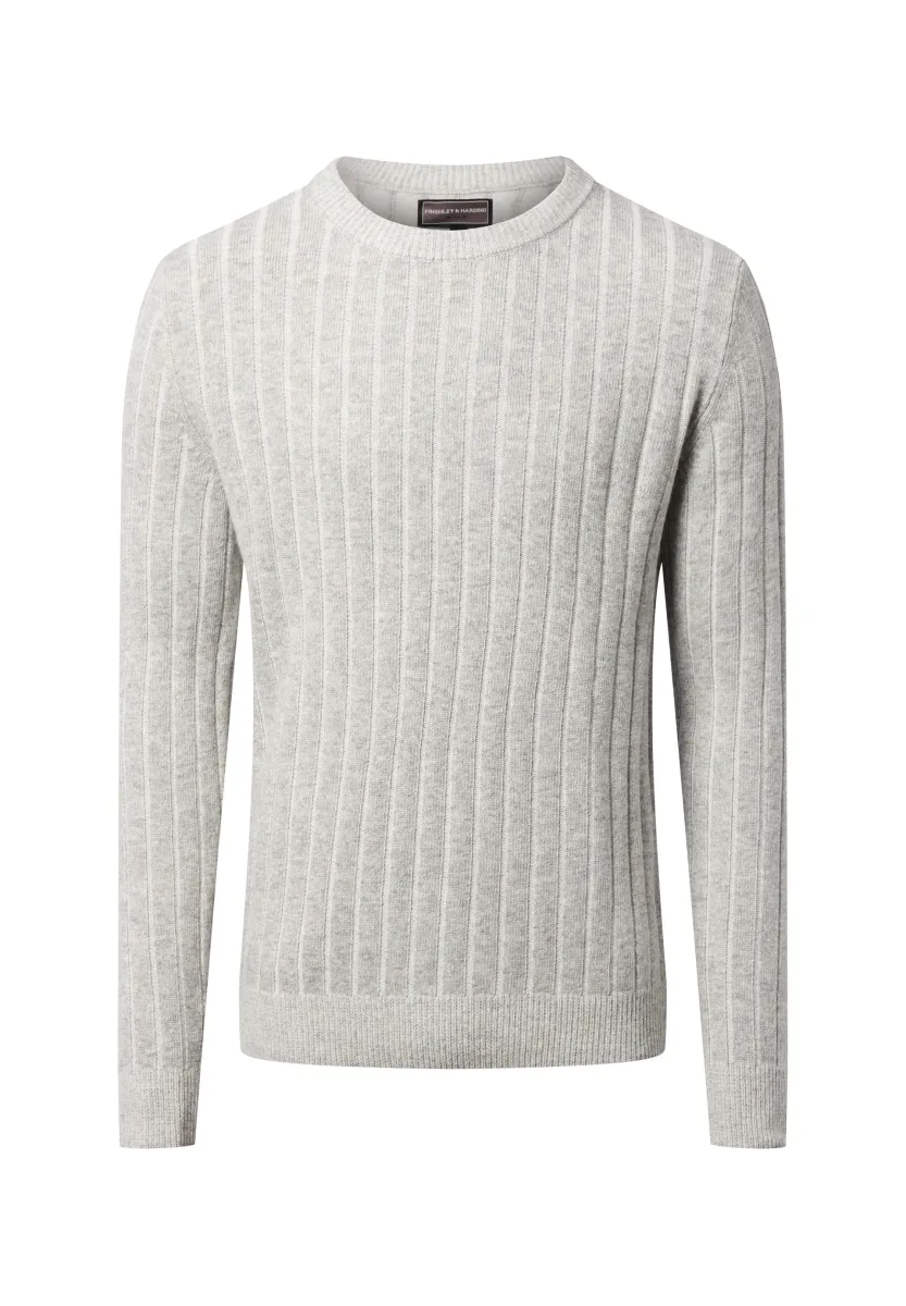 Strickpullover - hellgrau