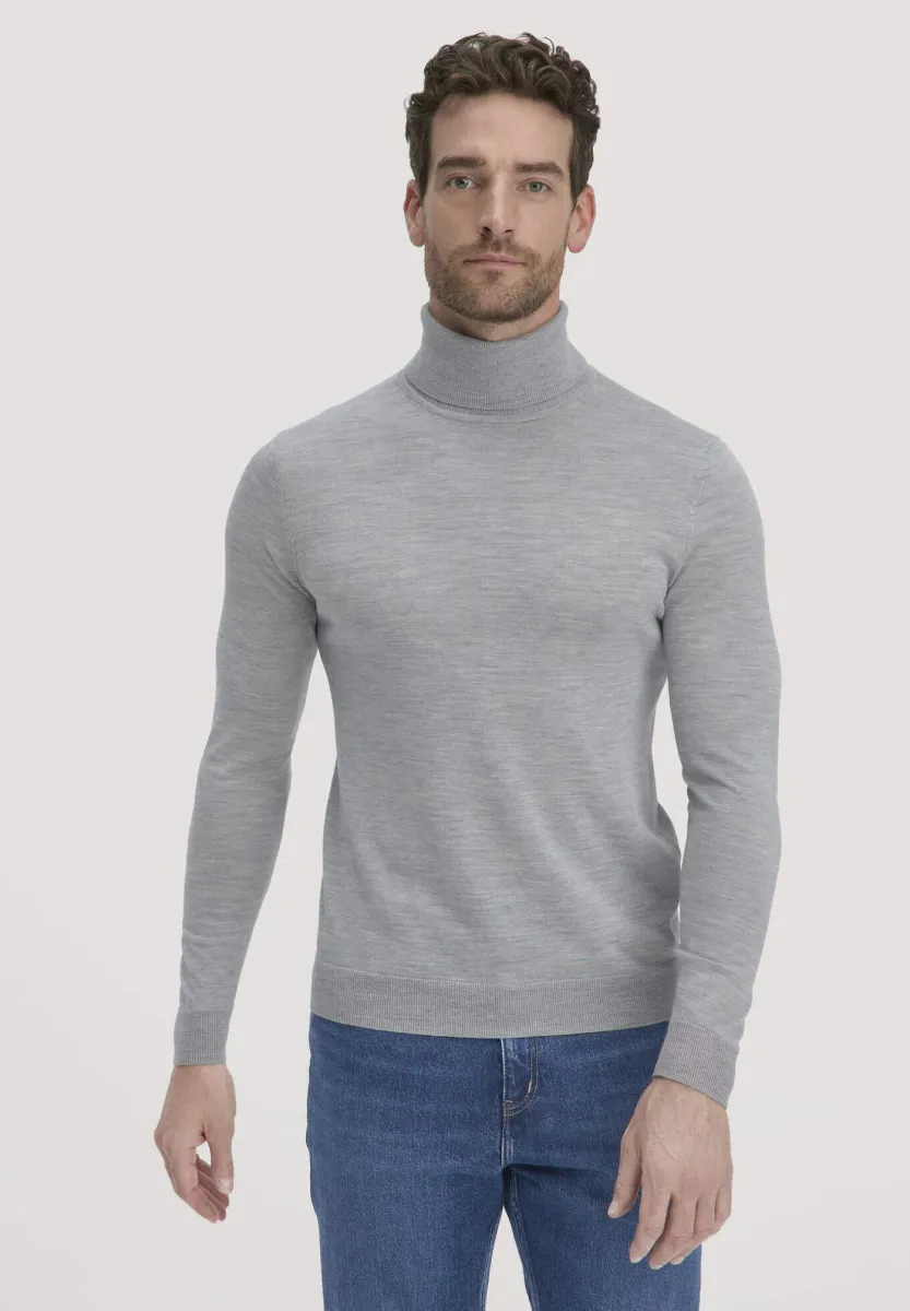 Strickpullover - hellgrau