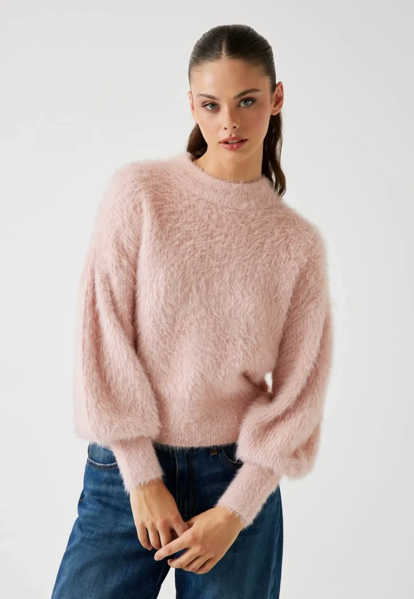 Strickpullover - hellrose
