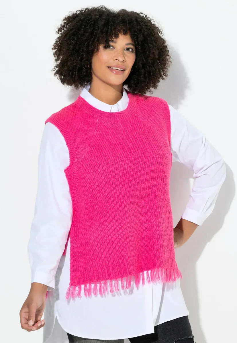 Strickpullover - hibiscus pink