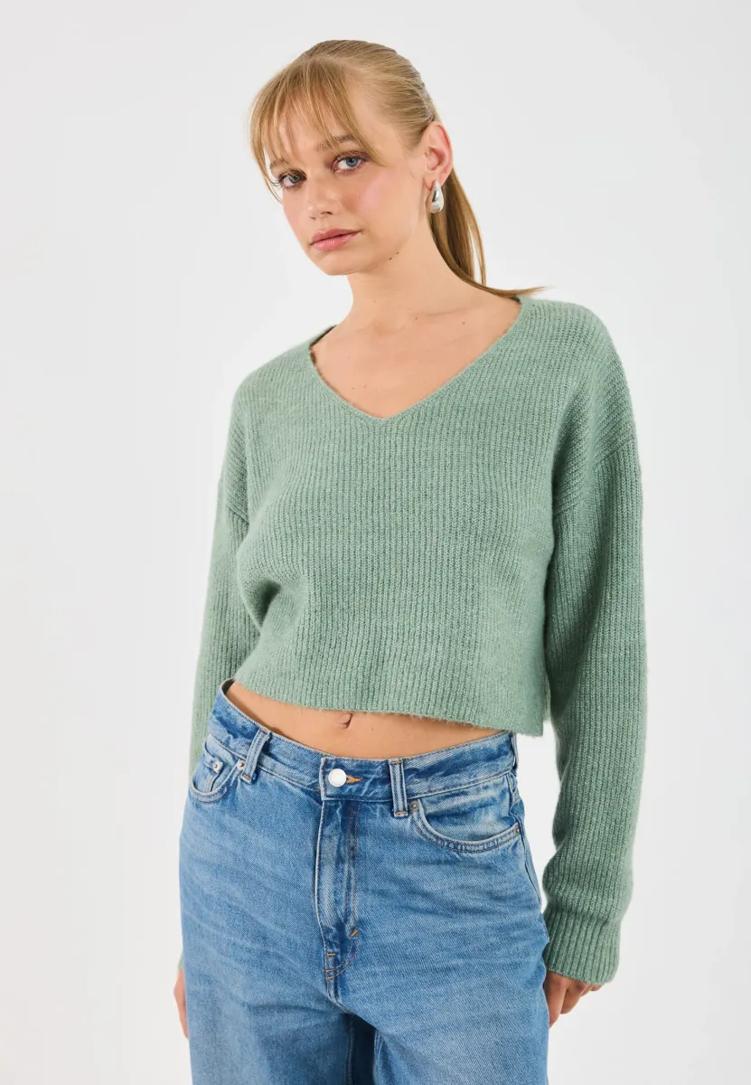 Strickpullover - iceberg green