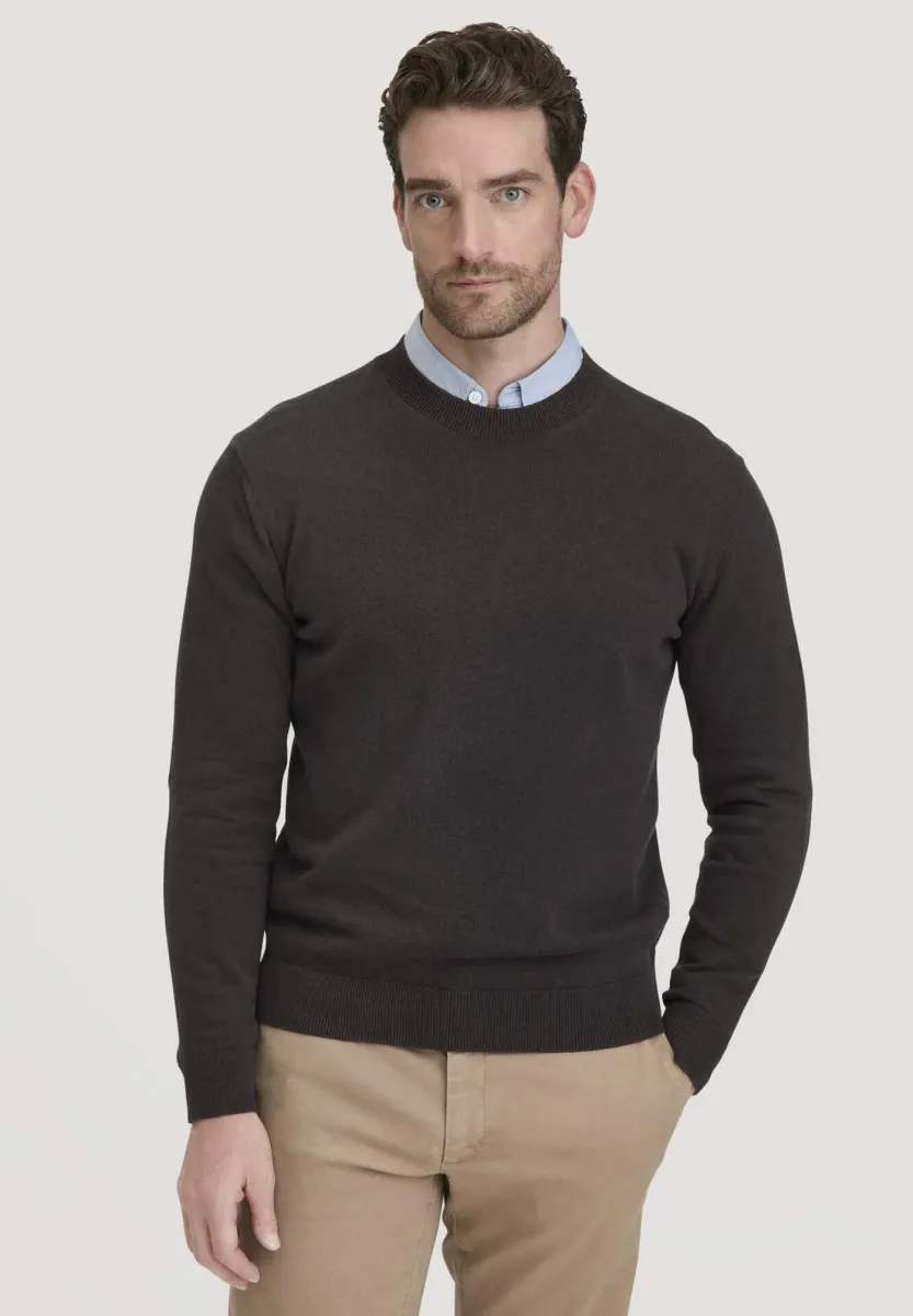 Strickpullover - kaffeebraun
